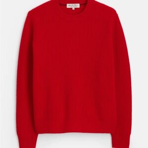 Alex Mill Jordan Washed Cashmere Sweater in Red